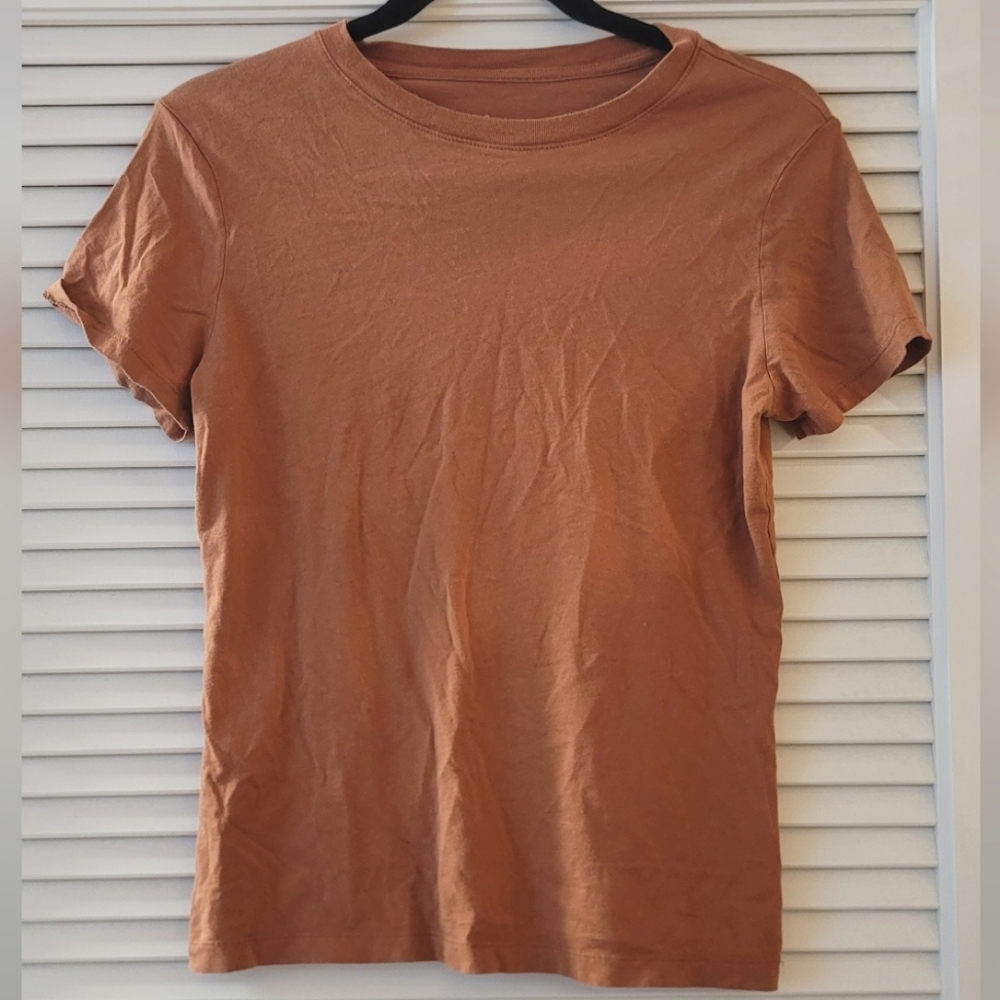 A New Day- Orange Casual Short-Sleeve Top
